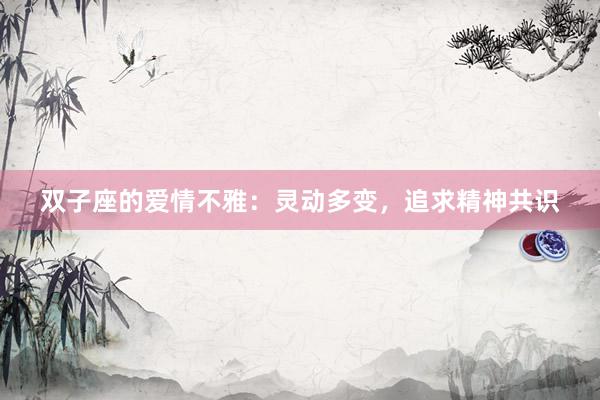 双子座的爱情不雅：灵动多变，追求精神共识